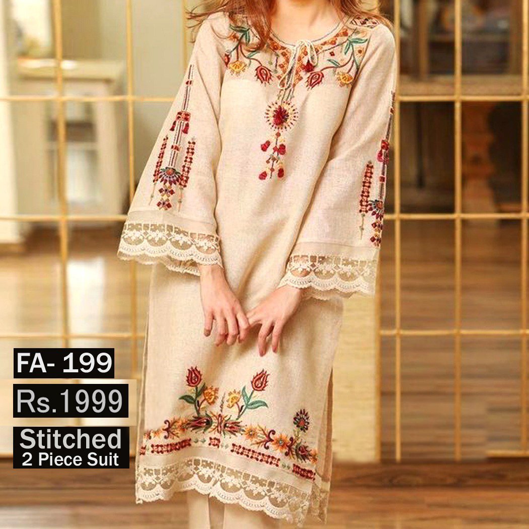 STITCHED 2 piece DRESS FA- 199