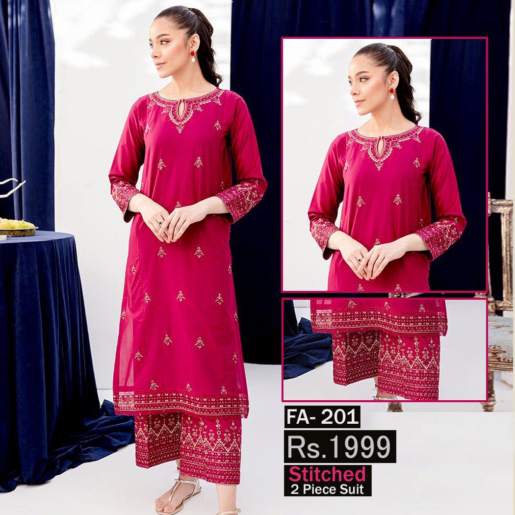 STITCHED 2 piece DRESS FA- 201
