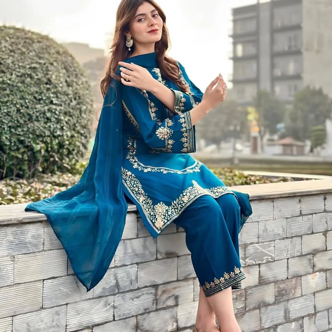 STITCHED 3 piece DRESS FA-224 C ferozi